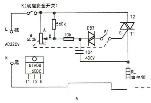 电暖扇调温电位器的改动代换方法