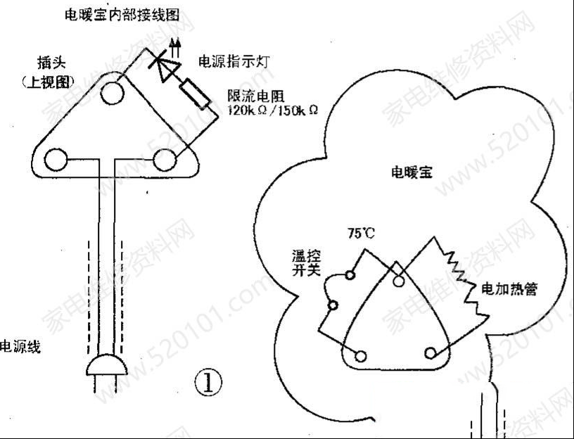 电暖宝的电路原理分析与检修思路