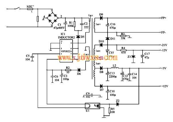 电磁炉AP8023炸开用VIPer22A代换成功