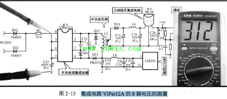 低压开关电源中的VIPer12A 异常引起通电无反应(格力GL B/C/D 120V- 1203 型