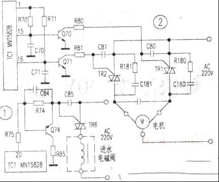 海棠XQB42-1全自动洗衣机接通电源，面板上状态显示正常，但不进水