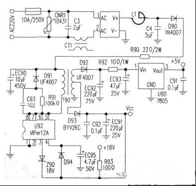 美的C21-SH2133型电磁炉关机后仍然低功率加热（图）
