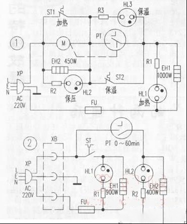 两种保温式自动电压力锅原理与维修（图）