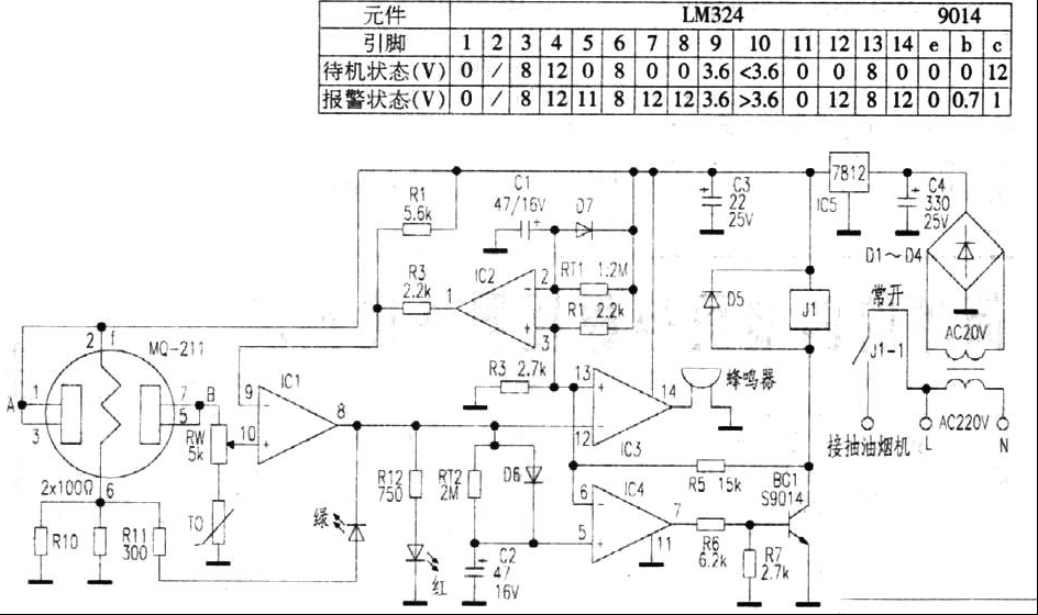高宝KCA-228A自动抽油烟机原理与维修