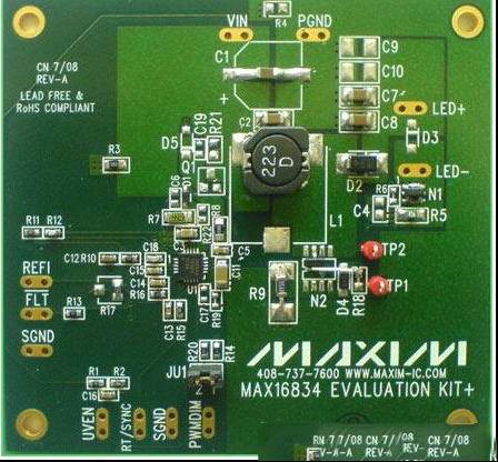 采用MAX16834设计buck-boost LED驱动器