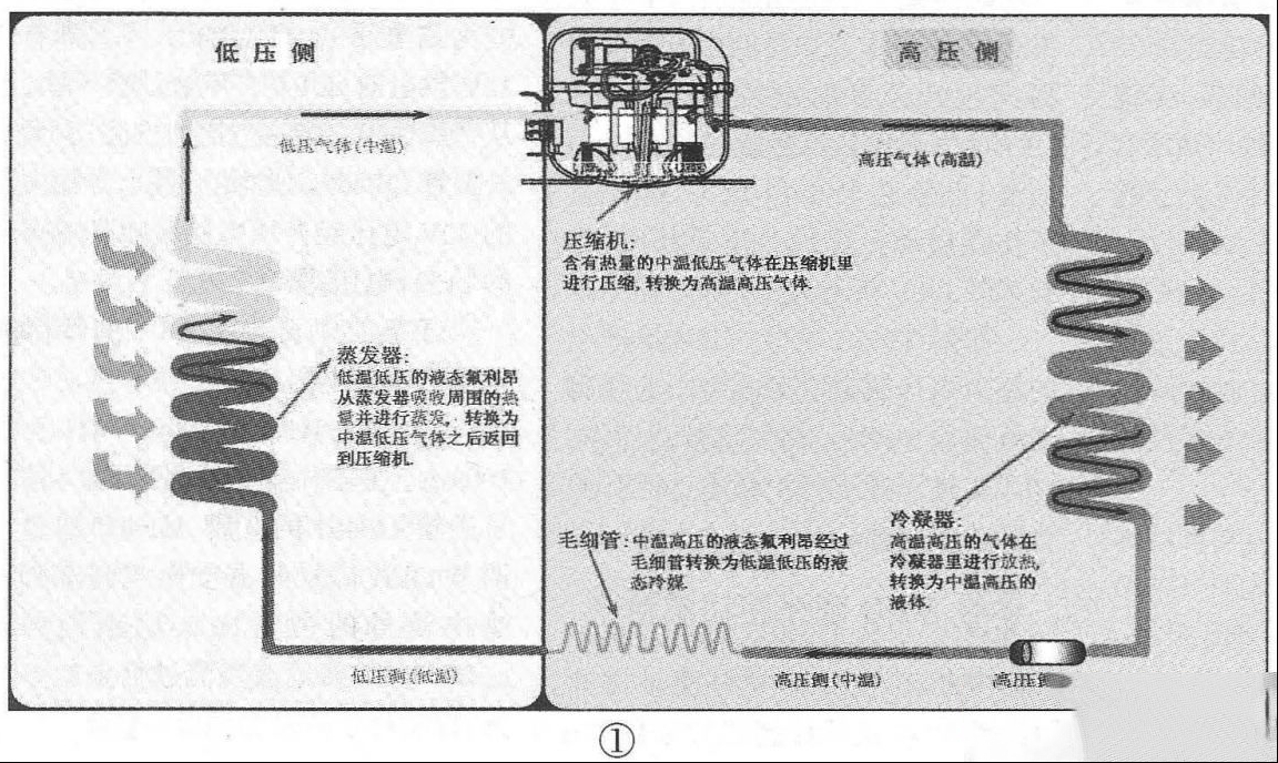 双温室冰箱与多温室冰箱结构的对比图解