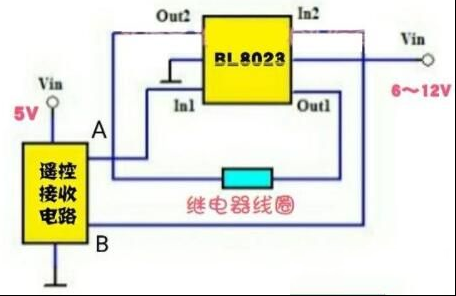一例专用IC构成的磁保持继电器驱动电路