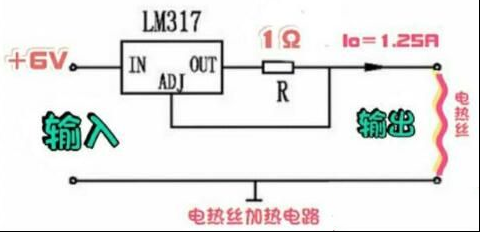 一例电热丝加热电路原理图