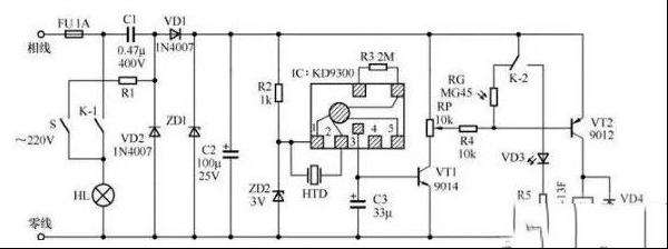 一例声控延时门灯电路的工作原理分析