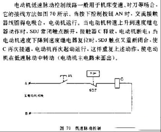 一例电动机低速脉动控制电路图
