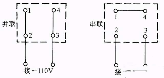 一例单相吹风机的接线图