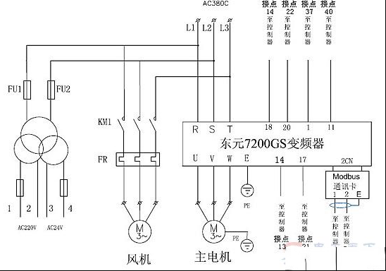 螺杆式空气压缩机的二次线路图示例