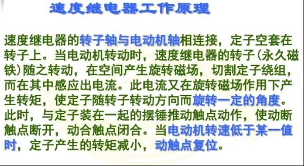 速度继电器的工作原理及结构图说明