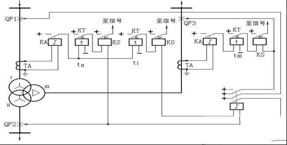 单电源三绕组变压器与两端或三端电源变压器的原理接线图