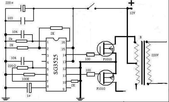 直流12V怎么转变为交流220V？