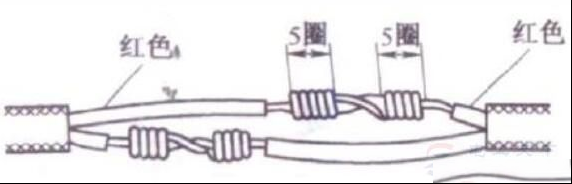 双股导线的对接方式