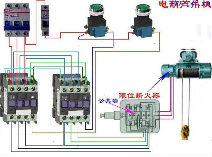 电葫芦吊机实物接线图是什么样的？