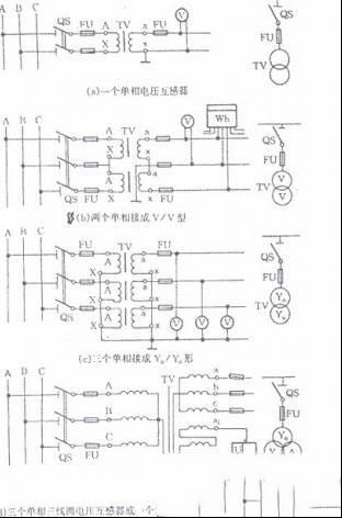 电压互感器vv接线图是什么样的？