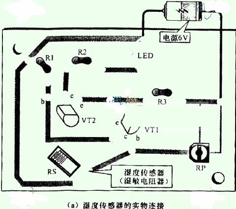 湿度传感器的连接关系图解