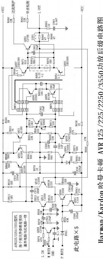 哈曼卡顿AVR125/225/2250/3550功放★_后级图纸