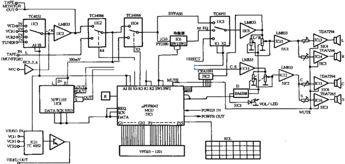 新科HG-5300放大器电路原理图