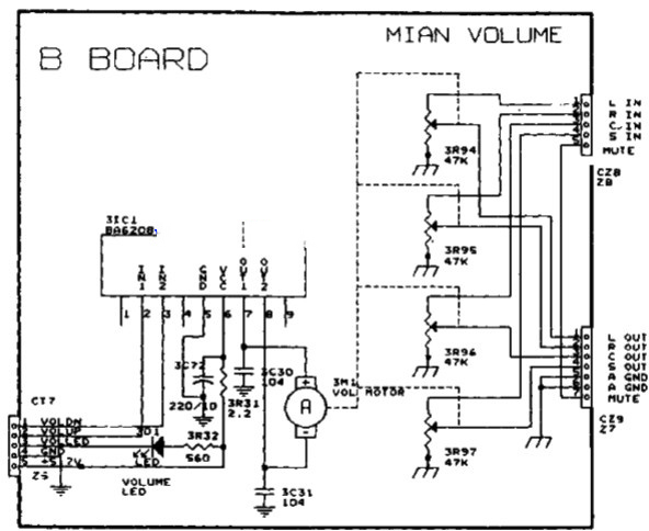 新科HG-5300放大器音量控制电路