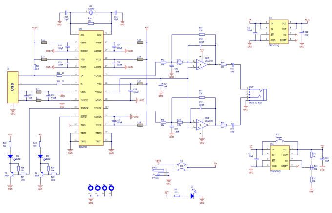 PCM2702制作的USB声卡图纸