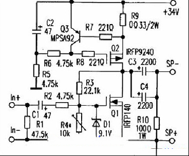 接修一台300B音色的晶体管后级功放★_电路制作