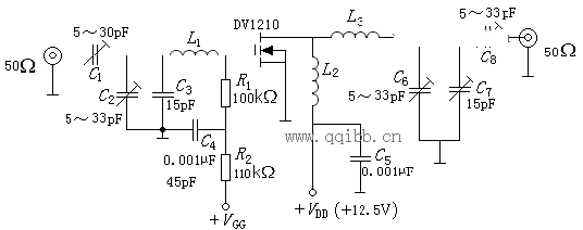 175MHz VMOS场效晶体管谐振功放★_电路