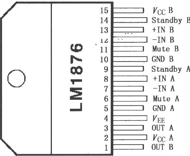 LM1876双20W音频功率放大器
