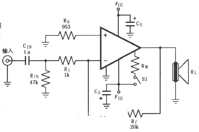 由LM4781构成的反相功放★_电路