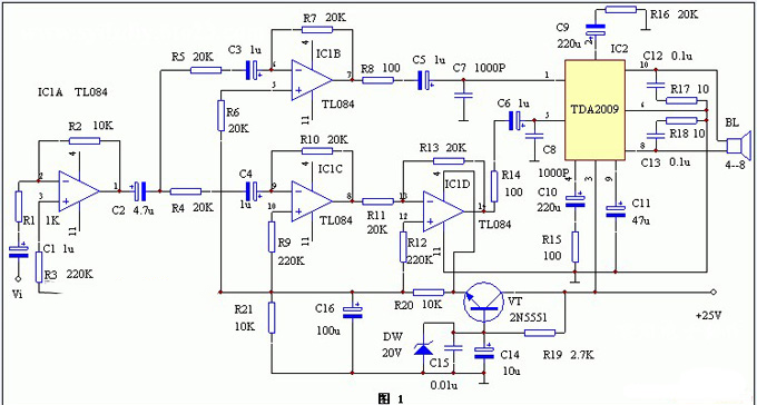 TDA2009制作BTL放大器