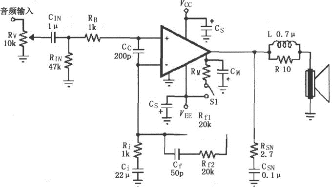 LM4781的辅助功放★_电路