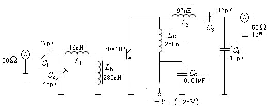 160MHz、13W谐振功率放大器