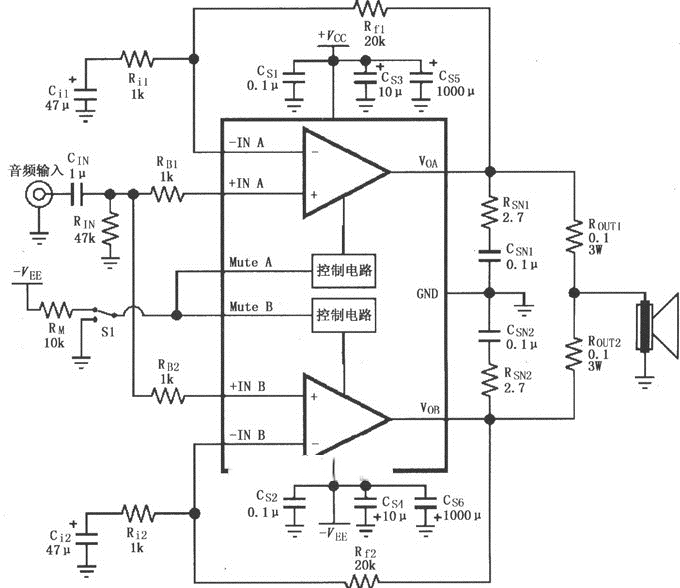 LM4780用于并联输出功放★_