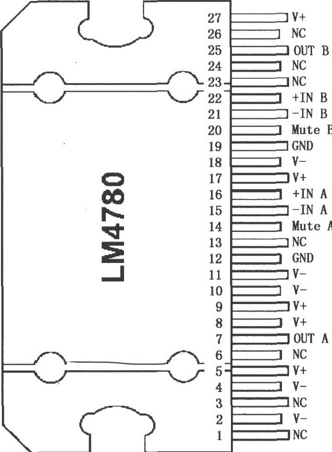 LM4780单声道立体声功放★_