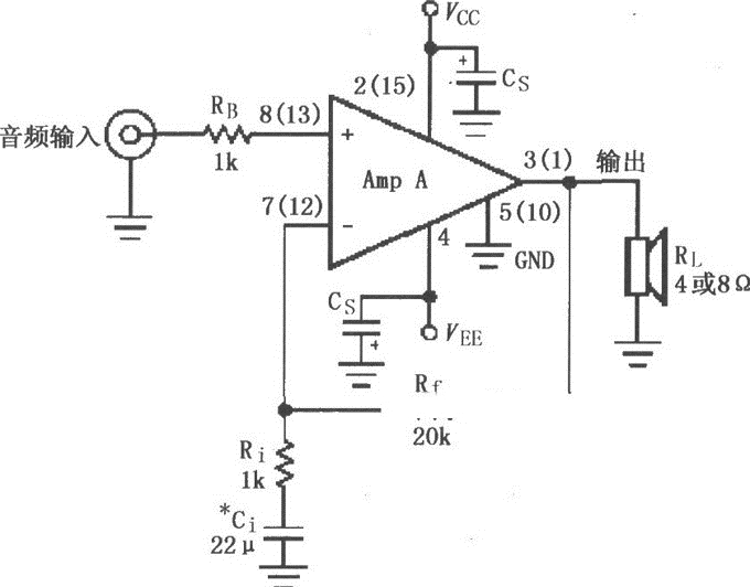 LM4765双电源功放★_电路
