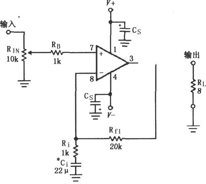 LM3875双电源功放★_电路