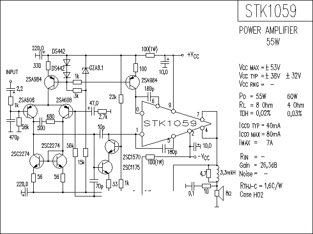 STK1059功放★_电路