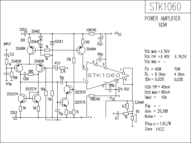 STK1060功放★_电路