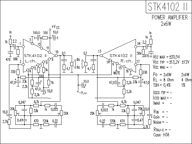 STK4102-2功放★_电路