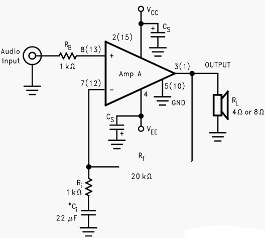 LM1876双声道功放★_IC应用电路