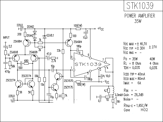 STK1039功放★_电路