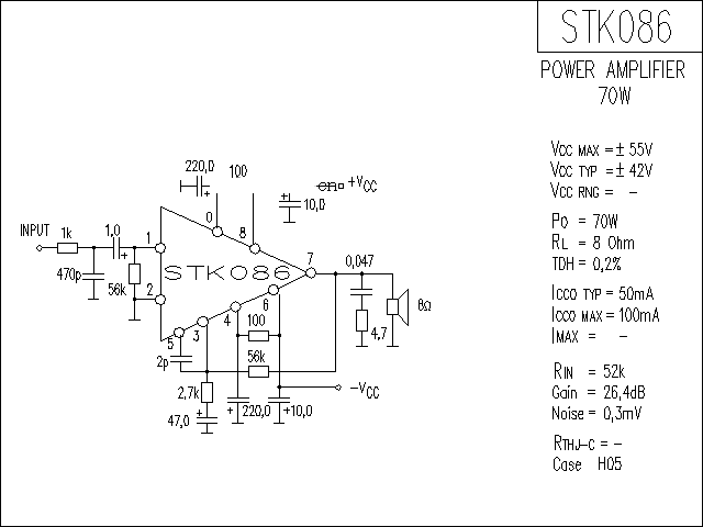 STK086功放★_电路