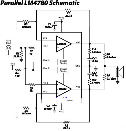 LM4780并联输出功放★_制作图纸