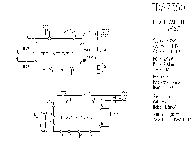 TDA7350功放★_电路