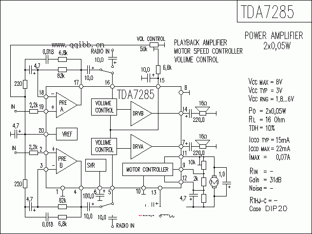 TDA7285功放★_电路