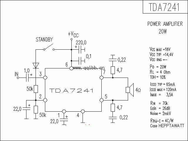 TDA7241功放★_电路