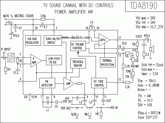 TDA8190功放★_电路