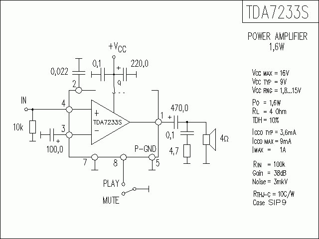 TDA7233S功放★_电路